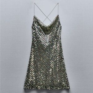 Zara Multicolored Sequins Dress, M